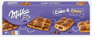 Пирожное Milka Cake&Choc бисквитное с шоколадом, 5 шт., 175 г