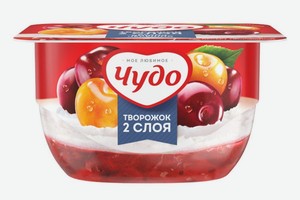 Десерт творожный Чудо Творожок вишня-черешня 4%, 100 г