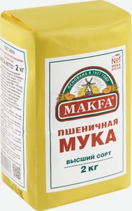 Мука Makfa пшеничная хлебопекарная, 2 кг