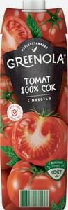 Сок Greenola томатный с морской солью восстановленный для детского питания, 950мл