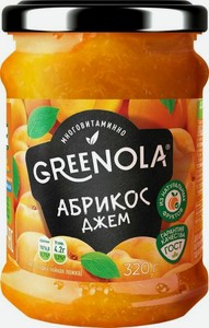 Джем Greenola абрикосовый, 320г