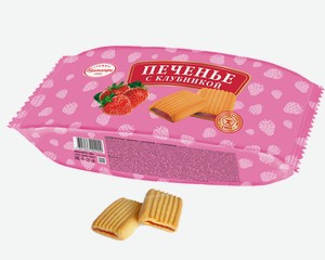 Печенье Брянконфи с клубникой, 1 кг