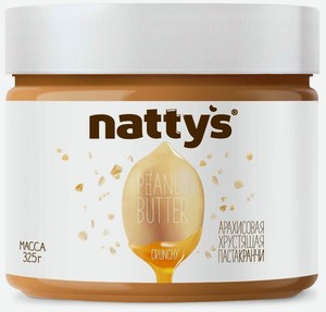 Паста арахисовая Brownie с какао и мёдом 325г Nattys