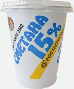 Сметана Ростагроэкспорт 15%, 280 г