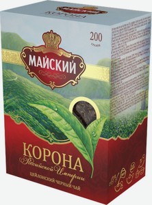 Чай черный Майский Корона Российской Империи крупнолистовой, 200 г