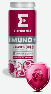 Напиток кисломолочный Exponenta imuno+ вишня-женьшень, 100 мл в ...