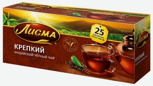 Чай черный Лисма Крепкий в пакетиках 25 шт, 50 г