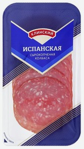 Колбаса сырокопченая Клинский мясокомбинат Испанская, 85 г, нарезка