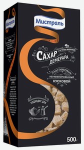 Сахар тростниковый Мистраль Демерара кусковой, 500 г