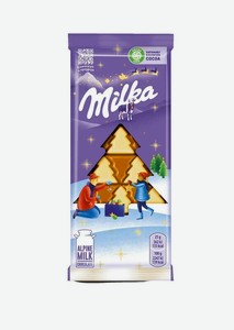 Шоколад Milka Sweet Winter белый и молочный, 100 г