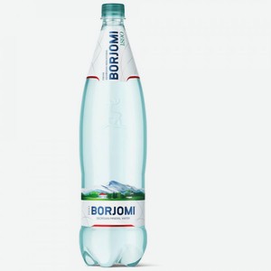 Вода минеральная Borjomi лечебно-столовая газированная, 1.25 л, пластиковая бутылка