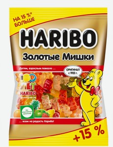 HARIBO Жевательный мармелад Goldbaeren / Золотые Мишки, 80гр