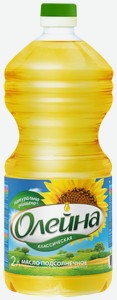 Масло подсолнечное Олейна рафинированное дезодорированное, 2 л
