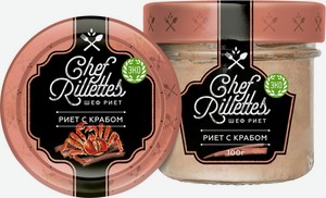 Риет из икры трески Путина Chef Rillettes с крабом камчатским, 100 г
