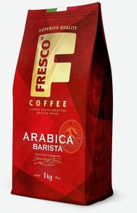 Кофе Fresco Arabica Barista натуральный жареный в зернах, 1 кг