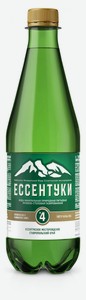 Вода минеральная Ессентуки №4 лечебно-столовая природная питьевая газированная, 1 л, пластиковая бутылка