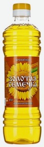 Масло подсолнечное Золотая семечка Ароматное нерафинированное дезодорированное, 500 мл