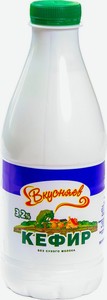 Кефир Вкусняев 3.2%, 930 мл, пластиковая бутылка