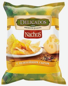 Чипсы кукурузные Delicados Nachos с нежнейшим сыром, 75 г