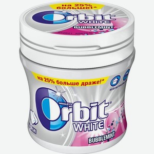 Жевательная резинка Orbit White Bubblemint, 68 г
