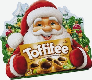 Конфеты Toffifee Орешки в карамели Санта, 125 г