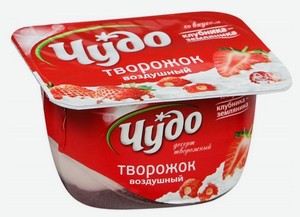 Десерт творожный Чудо клубника-земляника, 4%, 100 г
