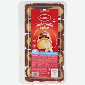 Эклеры Mirel с заварным кремом, 5 шт., 250 г