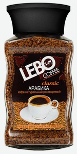 Кофе растворимый Lebo Сlassic Арабика, 100 г