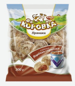 Пряники Коровка с начинкой вареная сгущенка, 300 г