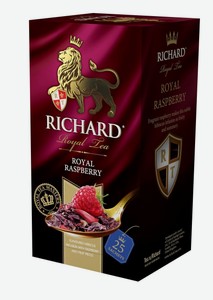 Чай фруктовый Richard Royal Raspberry, в пакетиках, 25 шт, 50 г