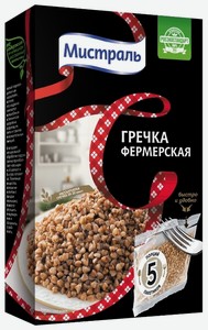 Гречка Мистраль Фермерская ядрица в пакетиках для варки, 5 шт., 400 г