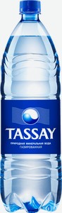 Вода минеральная Tassay газированная, 1.5 л, пластиковая бутылка