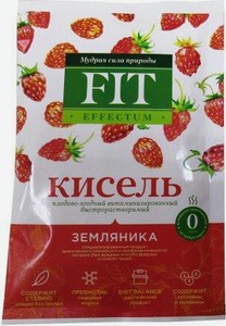 Кисель Fit Effectum витаминизированный земляника, 30 г