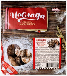 Пряники Наслада Имбирные ассорти, 320г