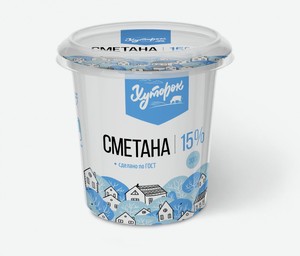 Сметана Хуторок 15%, 300 г