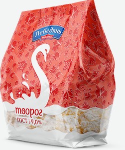 Творог Лебедянь молоко 9%, 300 г