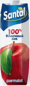 Сок Santal Яблоко осветленный, 1 л, тетрапак