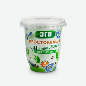Простокваша Эго 4% Мечниковская 300 мл, пластиковый стакан