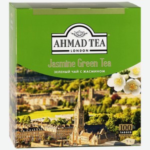 Чай зеленый Ahmad Tea Jasmine в пакетиках, 100 шт.