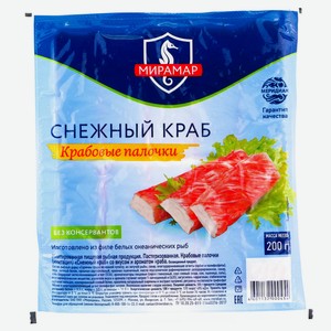 Крабовые палочки охлажденные Мирамар Снежный краб 200 г