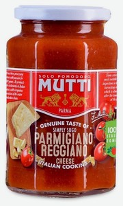 Соус томатный Mutti пармиджано реджано с сыром, 400 г, стеклянная банка