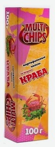 Чипсы картофельные MultiChips Краб, 100 г