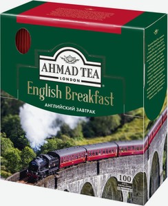 Чай черный Ahmad Tea English Breakfast в пакетиках, 100 шт