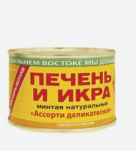 Печень и икра минтая Примрыбснаб, 240 г