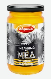 Мед Абрико Янтарный подсолнух подсолнечниковый, 500 г