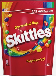 Драже Skittles Фрукты в сахарной глазури, 140 г