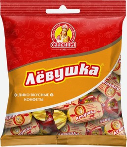 Конфеты Славянка Левушка глазированные, 199 г, пакет