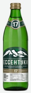 Вода минеральная Ессентуки № 17 газированная, 0,45 л, стеклянная бутылка (ООО "Эльбрус")
