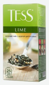 Чай зелёный Tess Lime в пакетиках, 25 шт