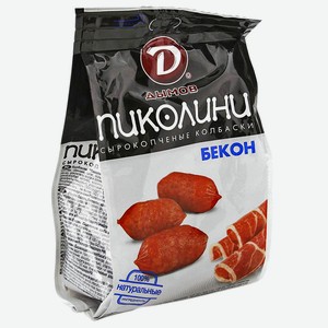 Колбаски сырокопченые Дымов Пиколини Бекон, 70 г